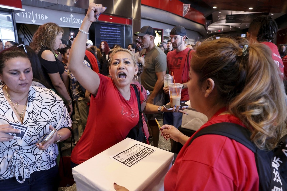 Las Vegas hospitality workers just overwhelmingly authorized a casino and hotel strike