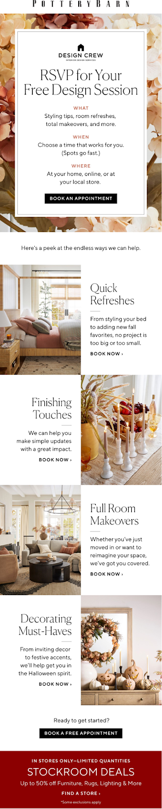 How persuasive email design can influence the ecommerce customer journey A collage of a room Description automatically generated