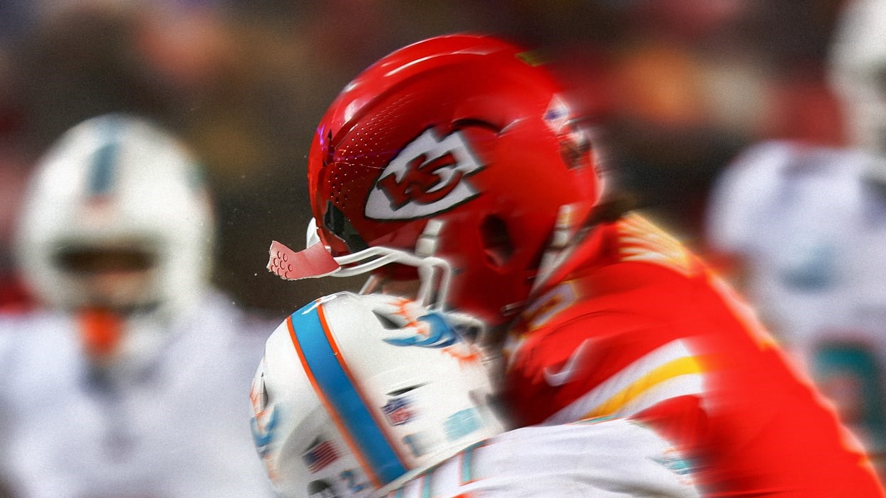 Patrick Mahomes’ helmet shattered after a hard hit. Was it a design feature or design flaw?