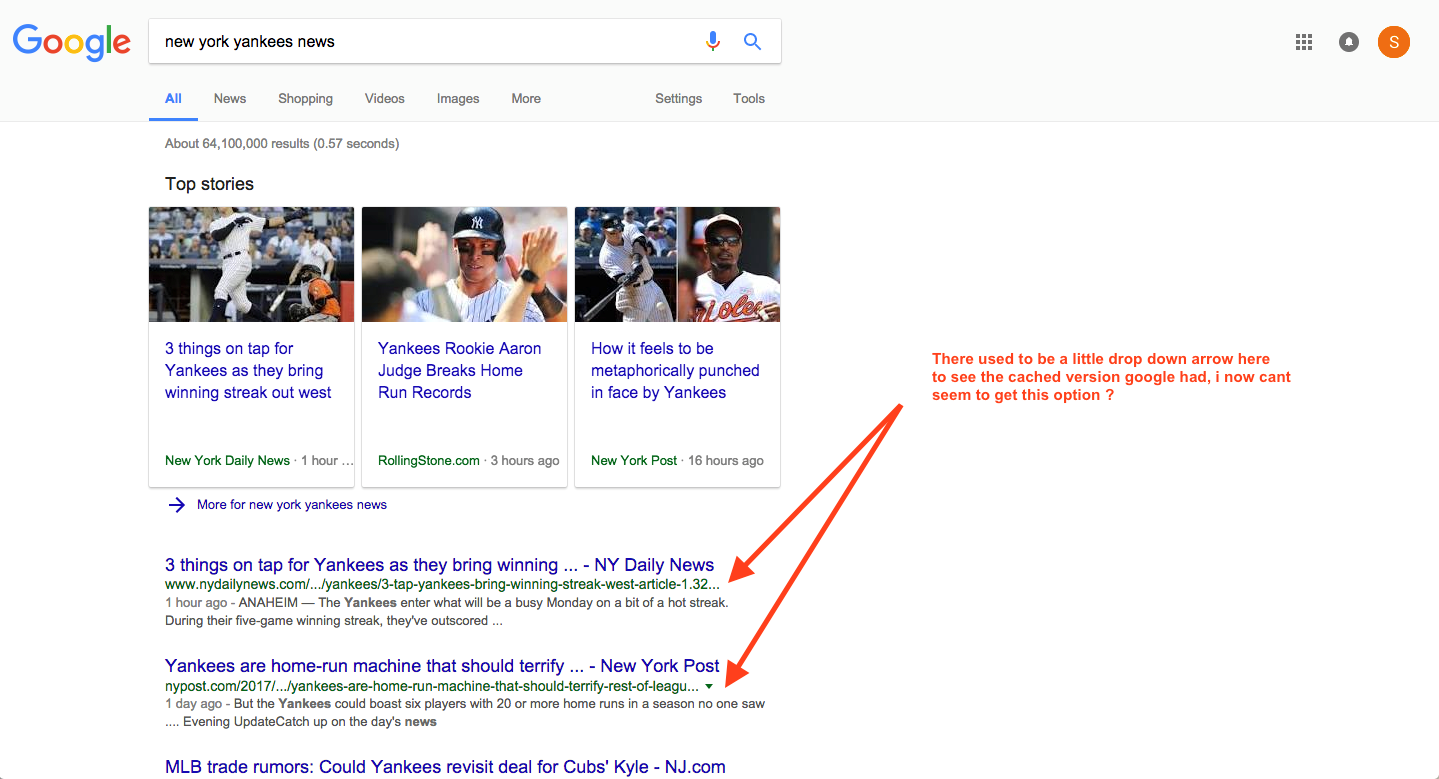cache - Google no longer showing link to cached result in SERP result - Webmasters Stack Exchange