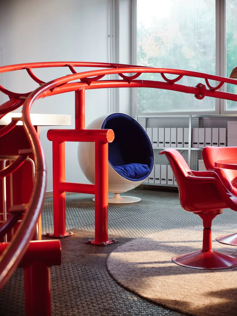 Think your office is fun? This Swedish studio has a fully-functioning indoor roller coaster Think your office is fun? This Swedish studio has a fully-functioning indoor roller coaster