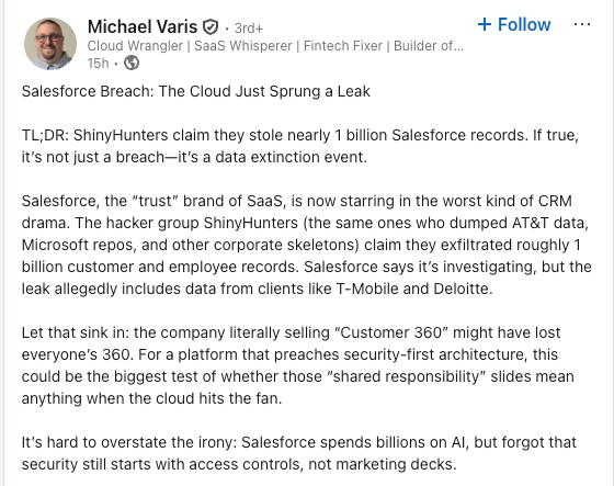 Salesforce says social engineering to blame for breaches leading to ransom demands Salesforce says social engineering to blame for breaches leading to ransom demands