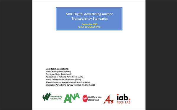 Ad Industry Pushes Standards For Transparency In Auctions Ad Industry Pushes Standards For Transparency In Auctions