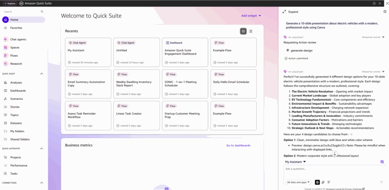 Amazon takes aim at data silos and lengthy workflows with Quick Suite