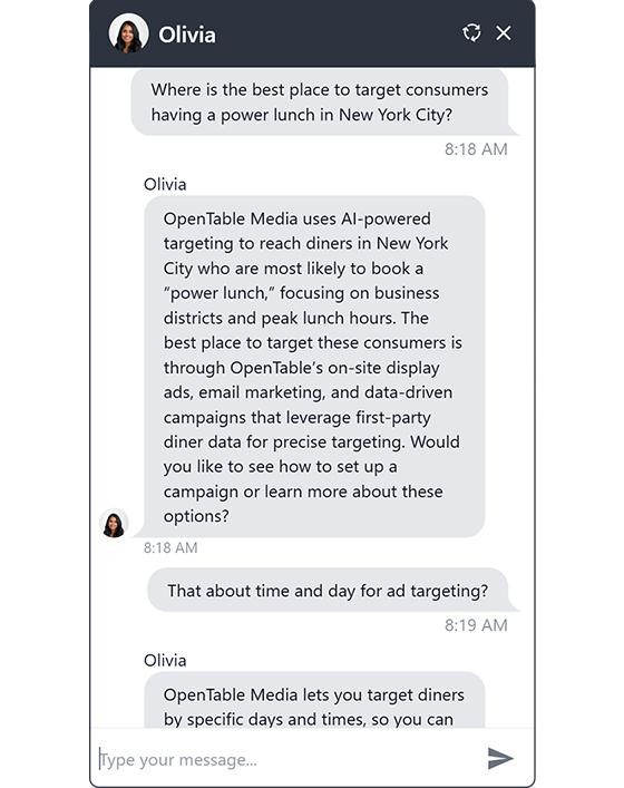 OpenTable Media: A Conversation With The Network's Chatbot