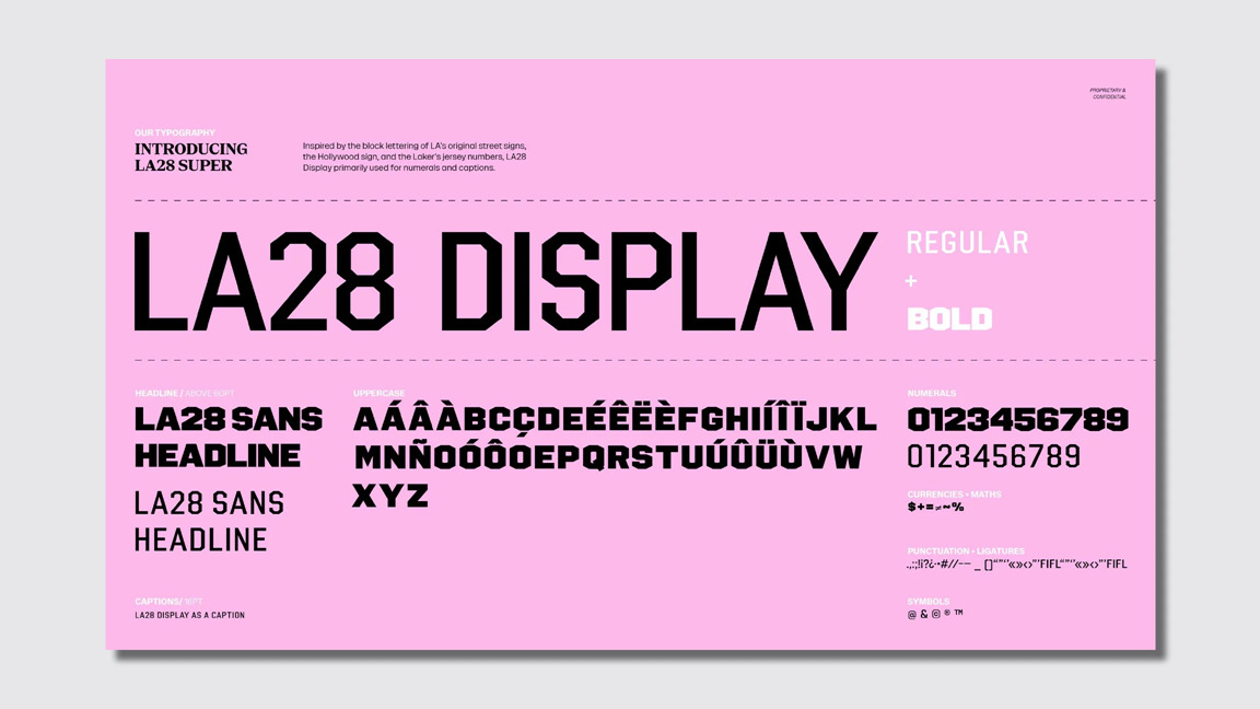 The LA28 typography is made of 4 custom fonts | DeviceDaily.com The LA28 typography is made of 4 custom fonts | DeviceDaily.com