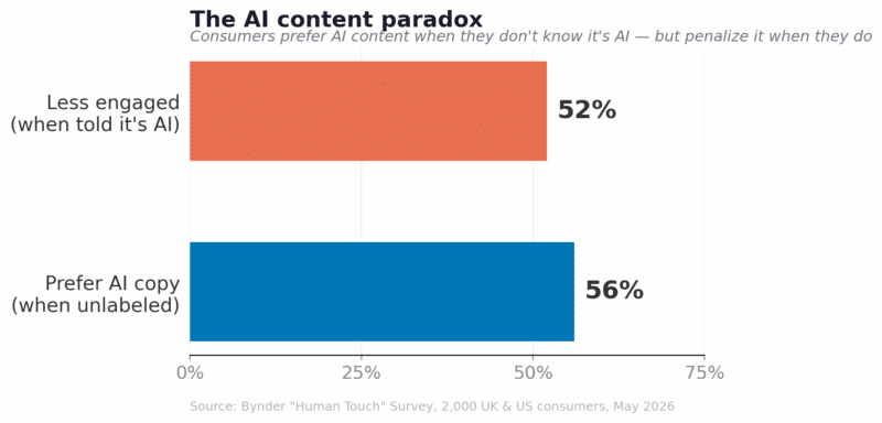 Consumers like AI content until they know it’s AI