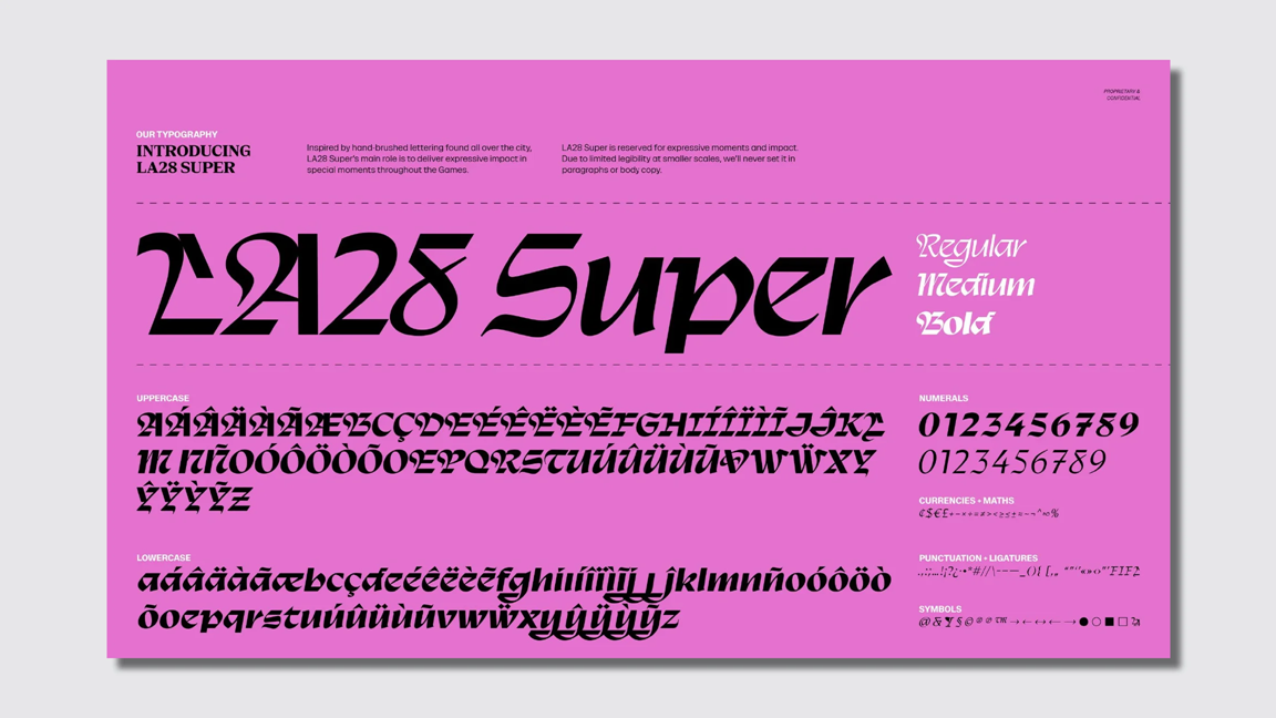 The LA28 typography is made of 4 custom fonts | DeviceDaily.com The LA28 typography is made of 4 custom fonts | DeviceDaily.com