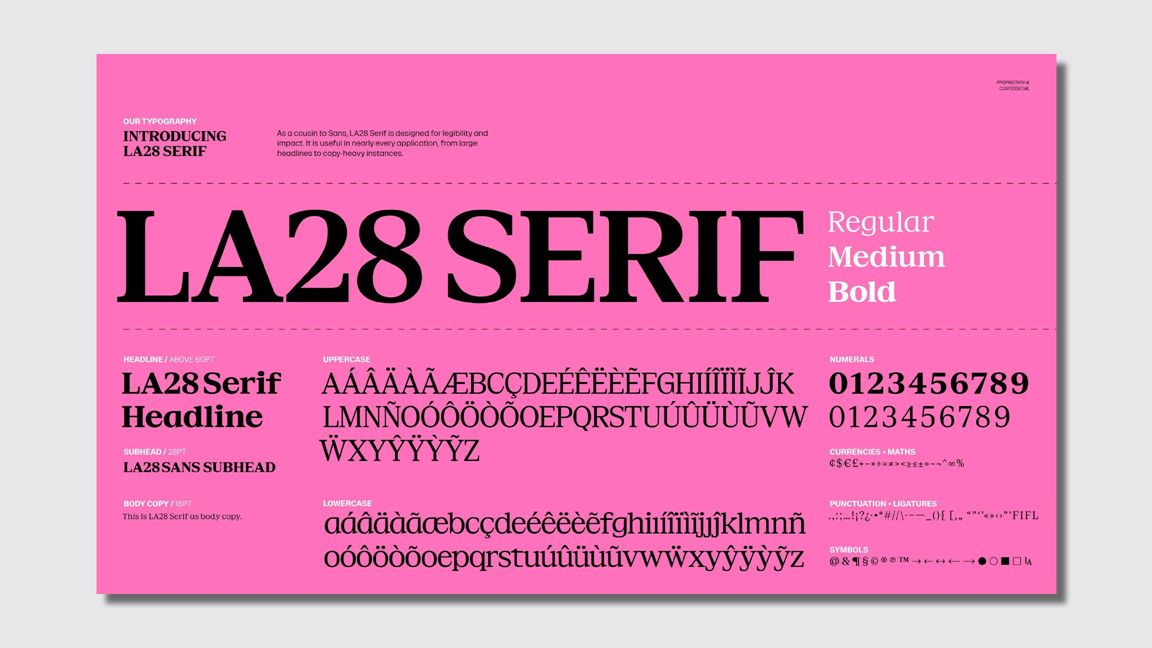 The LA28 typography is made of 4 custom fonts | DeviceDaily.com The LA28 typography is made of 4 custom fonts | DeviceDaily.com
